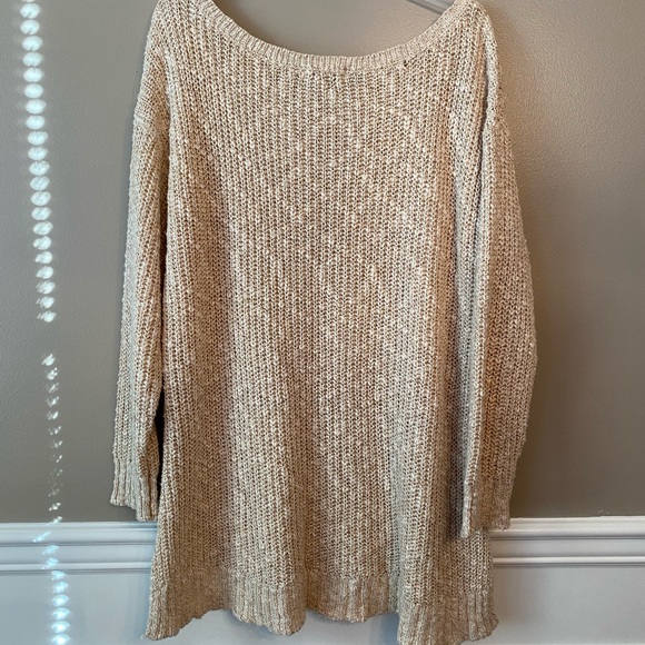 Justfab Tan Open Knit Sweater - Picture 8 of 9